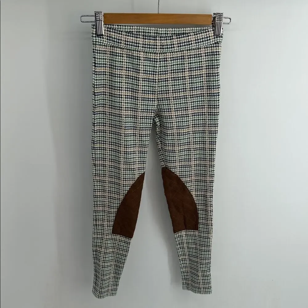 Janie and Jack houndstooth printed riding pant  leggings sz 10